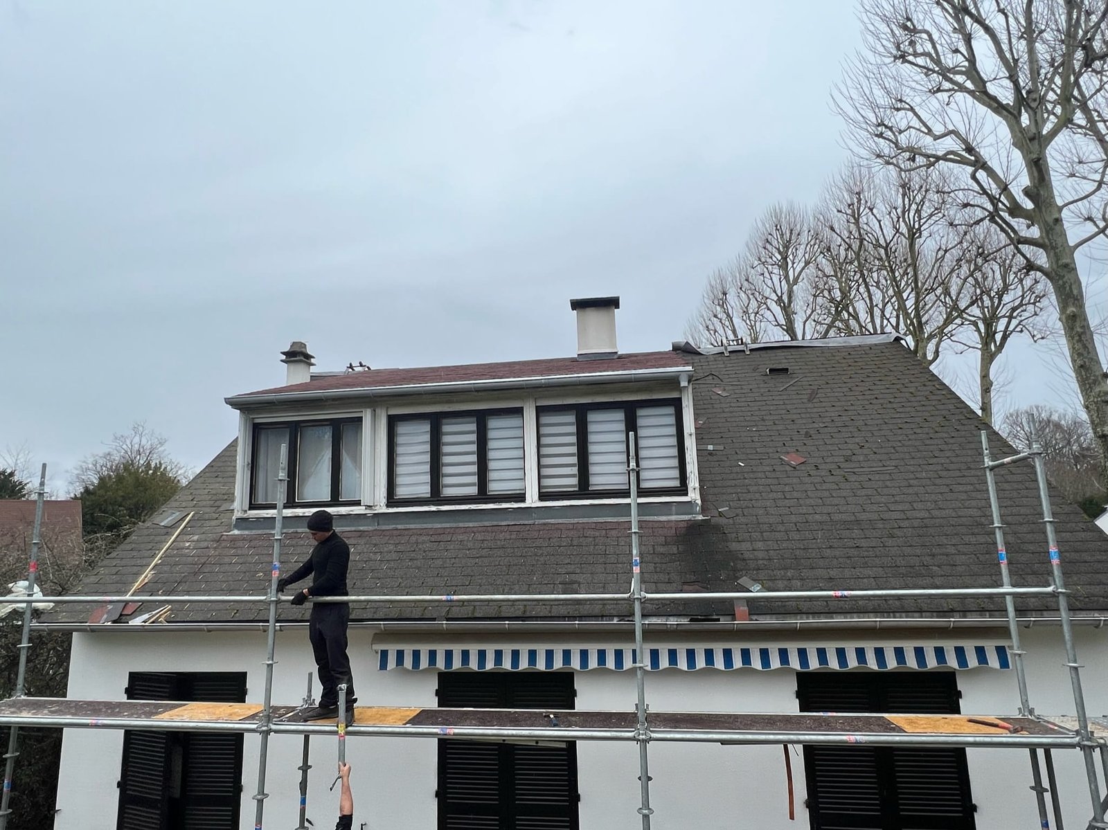 Avant et apres rénovation toiture